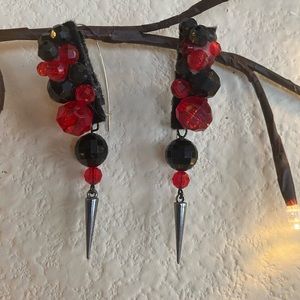 Red is the New Black Earrings